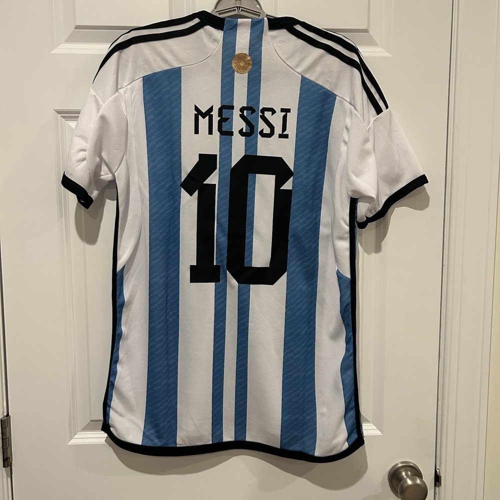 Adidas Lionel Messi Argentina Home Jersey Men's Large Slim Aeroready World Cup